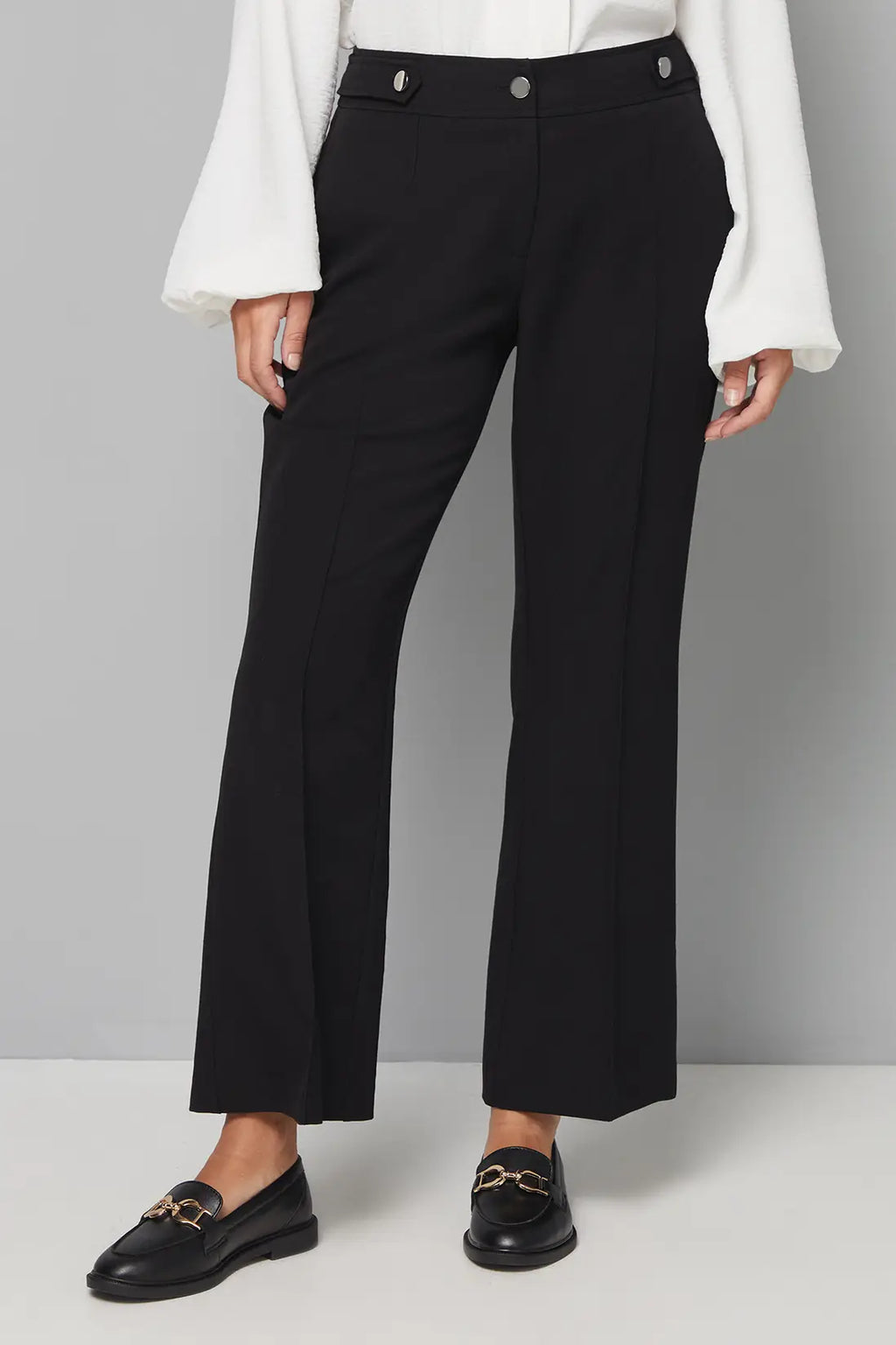 Petite Black Smart Bootcut Leg Trousers