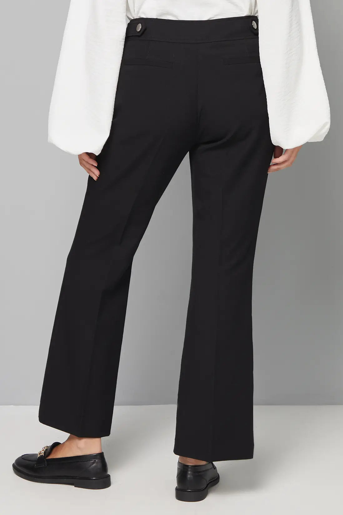 Petite Black Smart Bootcut Leg Trousers