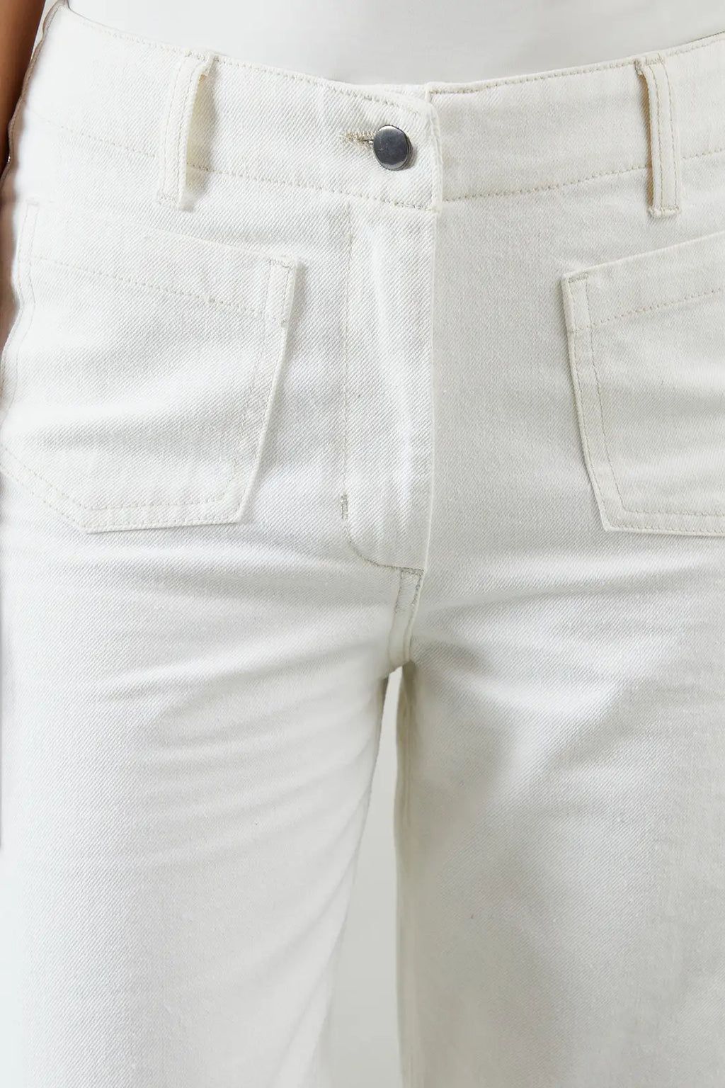 Denim Straight Leg Pocket Jeans