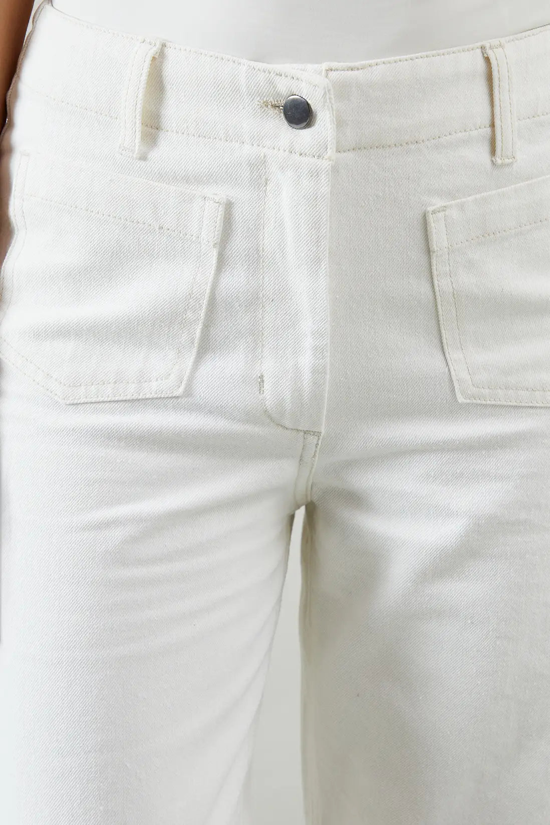 Denim Straight Leg Pocket Jeans