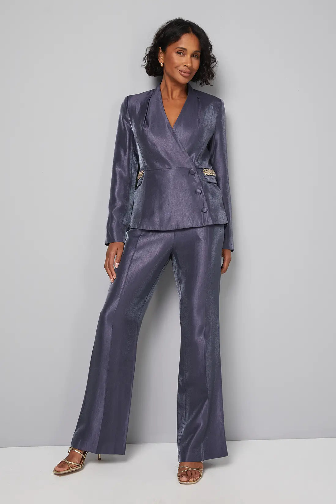 Pleat Front Kickflare Trouser