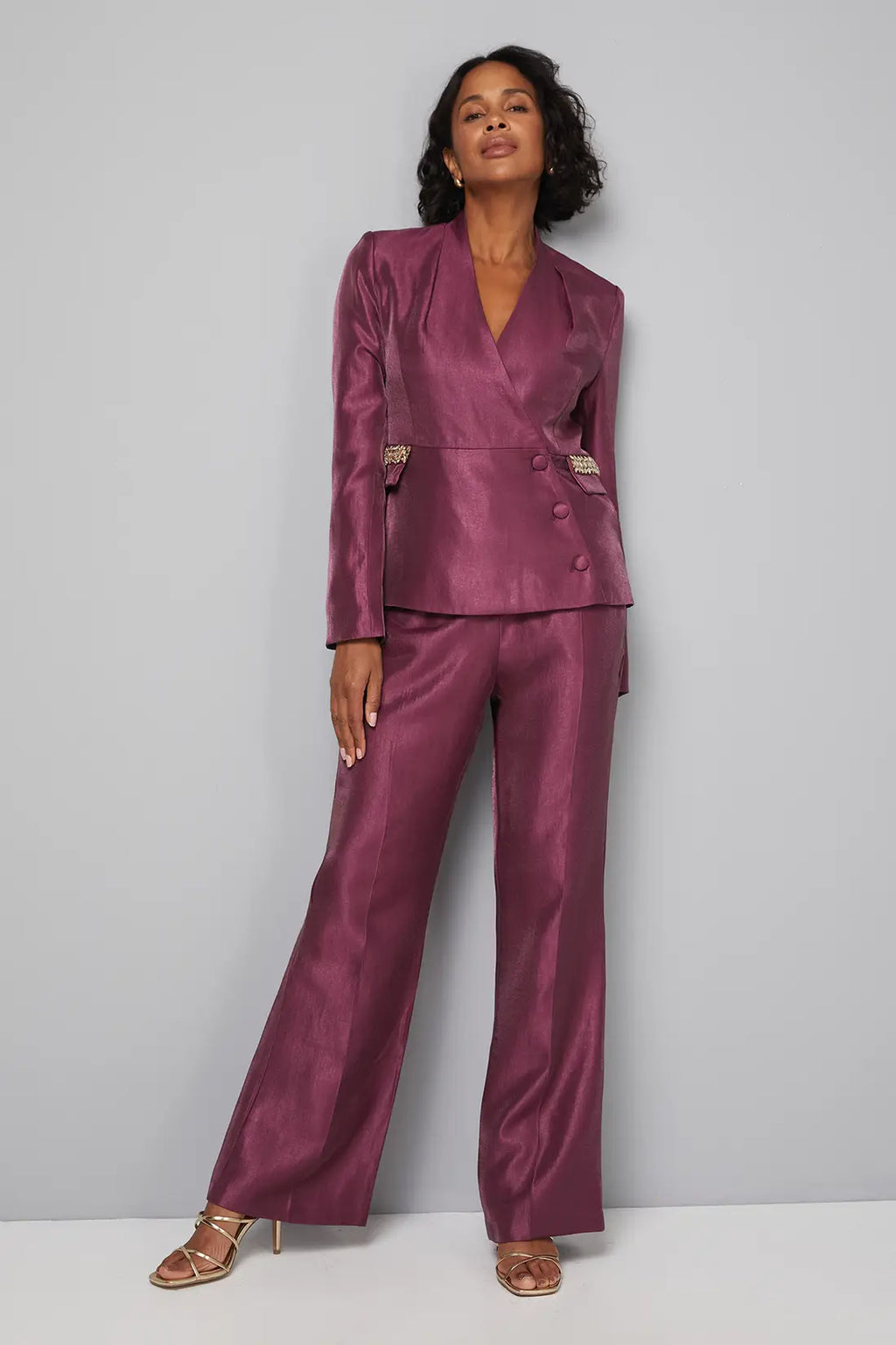 Pleat Front Kickflare Trouser