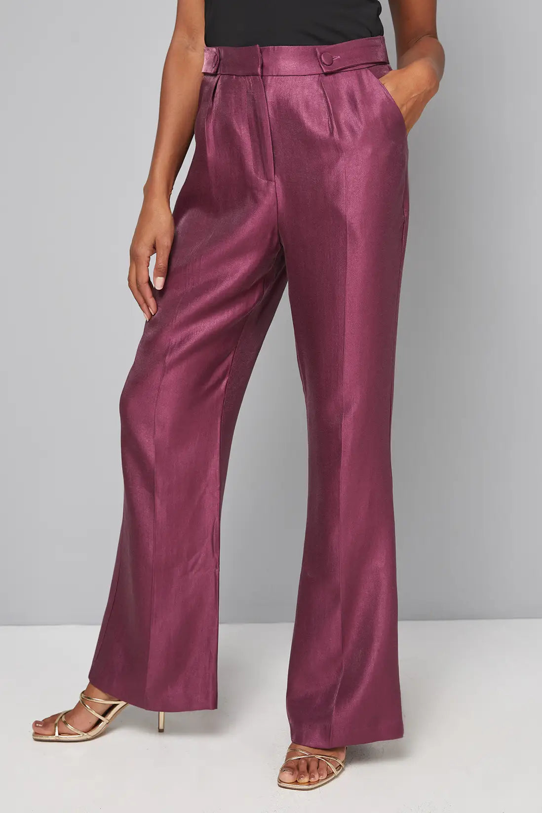 Pleat Front Kickflare Trouser