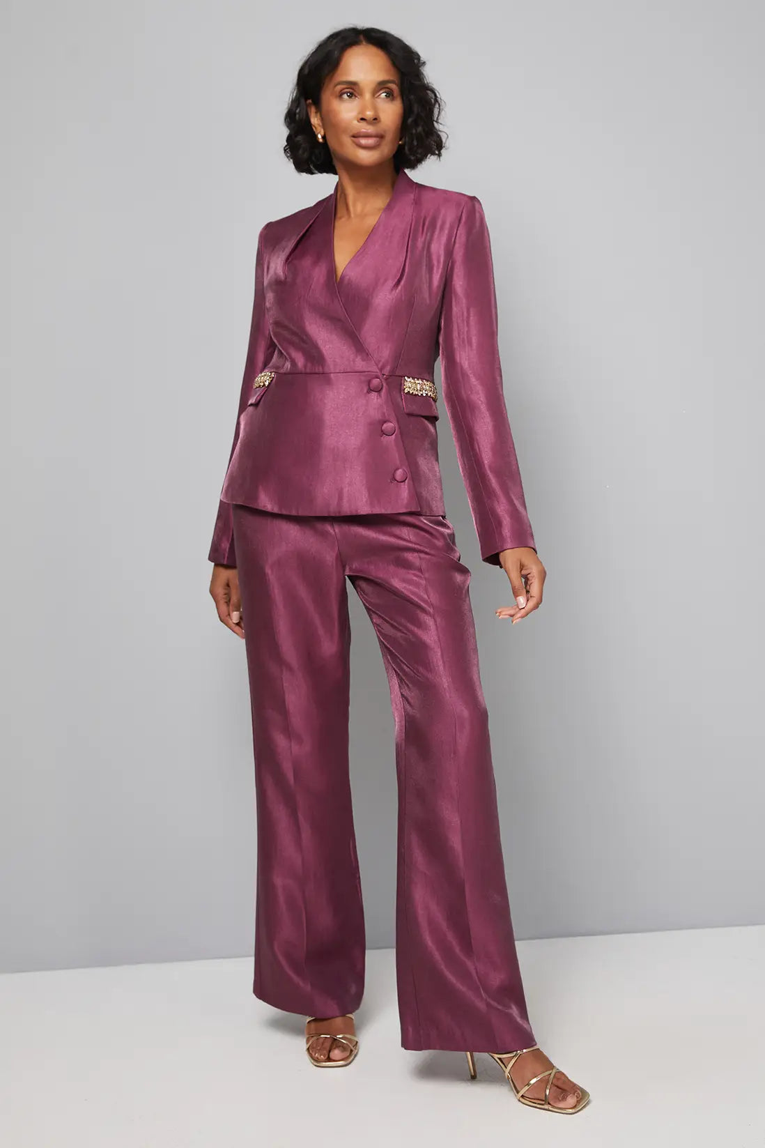 Pleat Front Kickflare Trouser