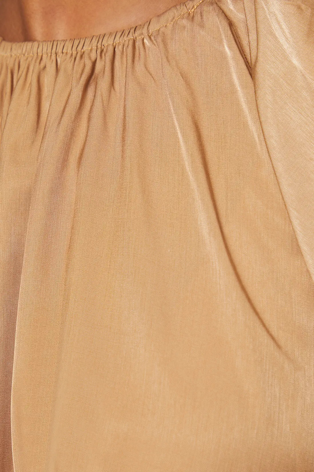 Gathered Puff Hem Blouse