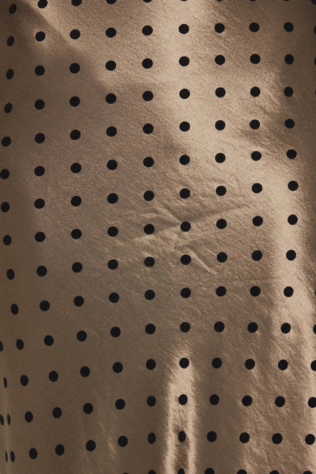 Satin Spot Bias Midi Skirt