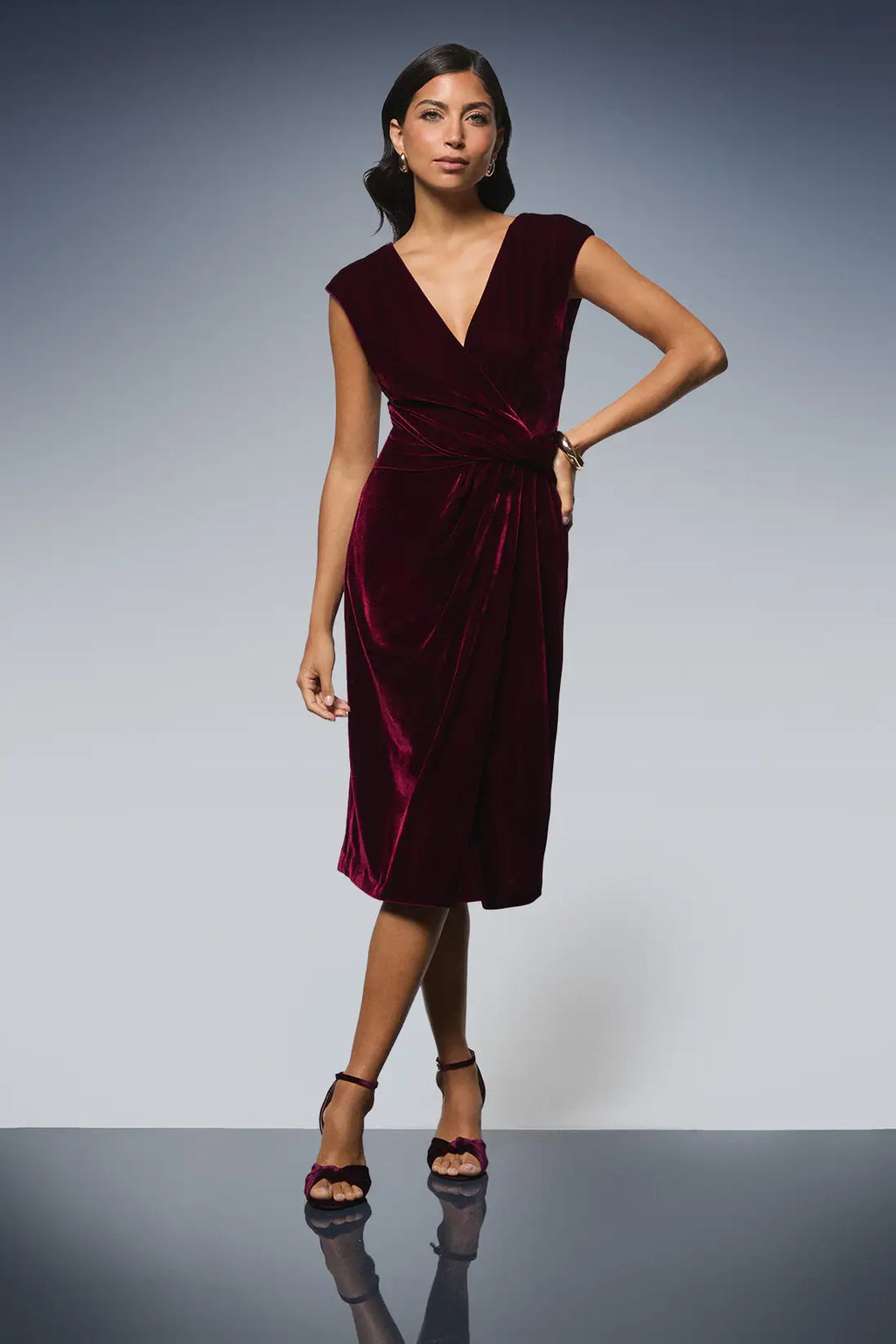 Occasion Velvet Twist Pencil Dress