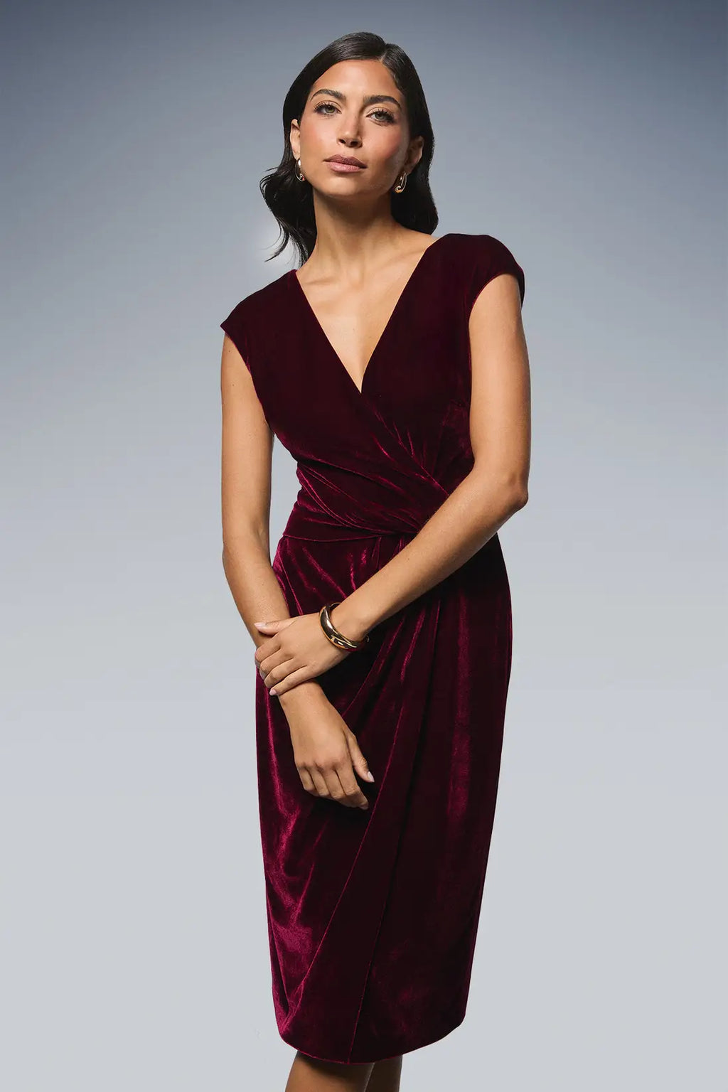 Occasion Velvet Twist Pencil Dress