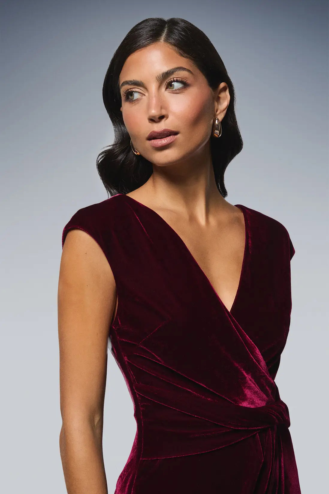 Occasion Velvet Twist Pencil Dress