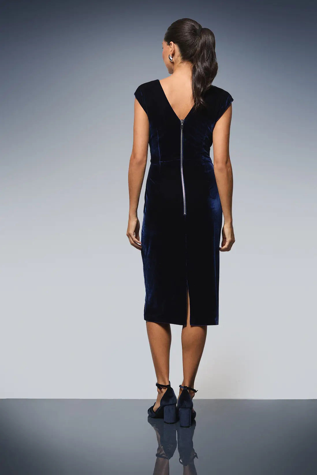 Occasion Velvet Twist Pencil Dress