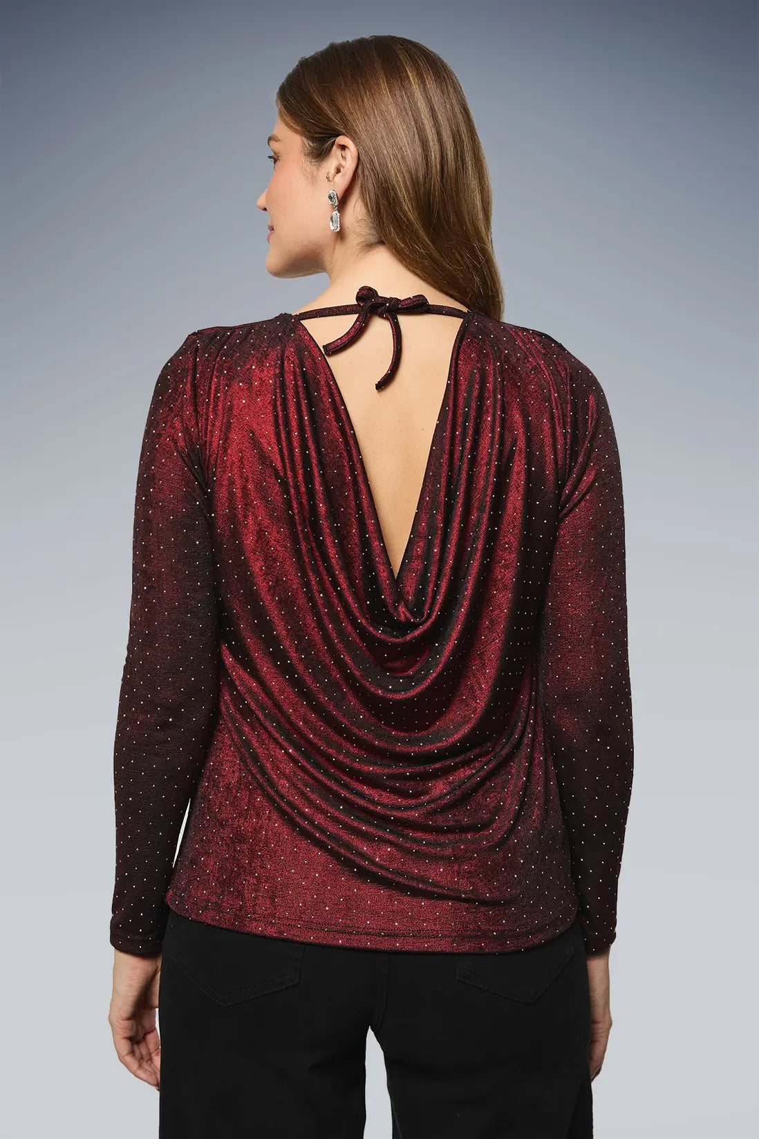 Hotfix Jersey Cowl Back Top