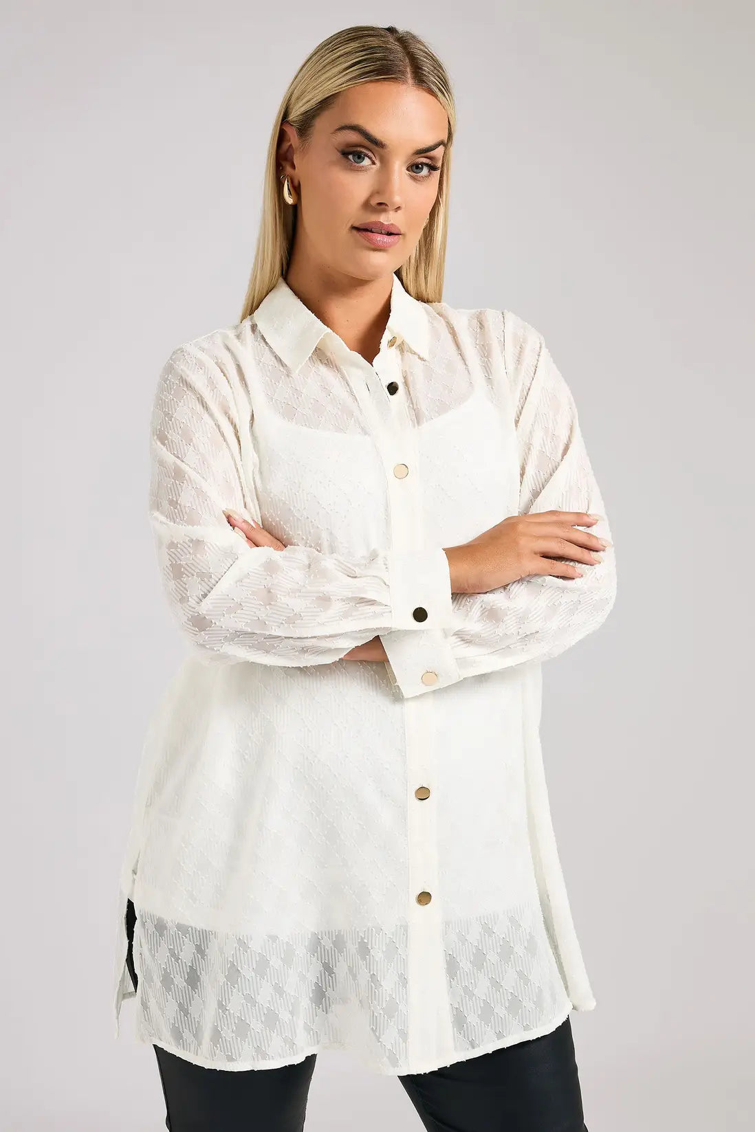 Textured Longline Shirt